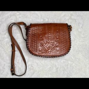 Patricia Nash Floral Saddle Bag